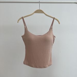 Bm mùa hè thời trang sexy yếm hot-bán phương thức rắn màu dệt kim bên trong hàng đầu cho phụ nữ với Built-in Bra Pads Tank Top - Product Image 5