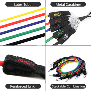 Bán Buôn Trang Chủ Phòng Tập Thể Dục Thể Hình SỨC MẠNH Tập Thể Dục Đào Tạo Thiết Bị Tập Luyện 11 Cái Latex Resistance Band Resistance Tube Set - Product Image 5