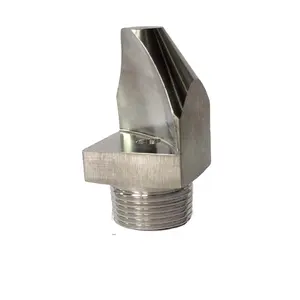 1/2 Stainless Steel sudut sempit Flat Fan Nozzle V jenis tinggi dampak pembersih air defleced Nozzle