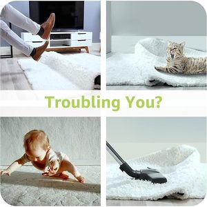 Patins antidérapants pour tapis, pour sols en bois dur et carrelages, alternative lavable et réutilisable à la bande adhésive pour tapis, attaches de coin robustes pour tapis - Product Image 2
