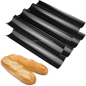 Pháp <span class=keywords><strong>Baguette</strong></span> bánh mì nướng khay 3-6 Flutes không dính Ổ chảo - Product Image 4
