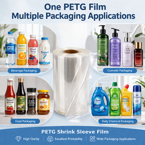 ฟิล์มหด PETG ฟิล์มหดแบบม้วน PETG ความหดตัวสูง พิมพ์ได้ สำหรับฉลากขวด บรรจุภัณฑ์  ผู้จัดจำหน่ายแบบม้วน - Product Image 4