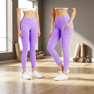 Leggings de yoga taille haute ASAP pour femme XL, pantalon de sport avec poches, respirant, extensible dans quatre directions, contrôle du ventre, pour fitness et course à pied - Product Image 4