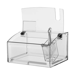 Conteneur alimentaire transparent de haute qualité en acrylique, bac de rangement pour bonbons, boîte de présentation alimentaire pour sucre - Product Image 2