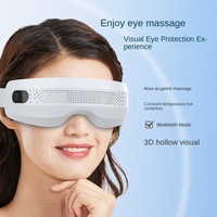 Masque oculaire chauffant intelligent rechargeable en silicone 3D avec fonction musicale, masseur électrique pour les yeux, couleur et taille personnalisables