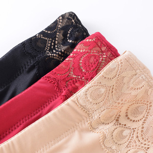 Culotte gainante taille haute avec dentelle pour femme, effet liftant des hanches, amincissant le ventre, contrôle de la taille, noir, taille M - Product Image 5