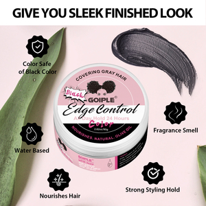 Gel Fijador de Cabello de Marca Privada para Cubrir las Canas, Crea un Aspecto Elegante, Gel Fijador Antiencrespamiento, Controla los Bordes, Suaviza el Cabello - Product Image 3