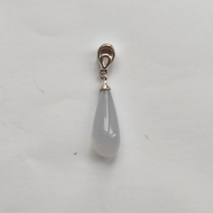 Colgante de Plata 925 con Calcedonia Azul en Forma de Gota - Product Image 1