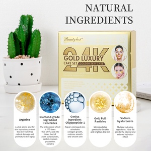 Produits de soin de la peau coréens personnalisés avec logo, blanchissants, éclaircissants et anti-âge, or 24 carats, ensemble de luxe pour le soin du visage - Product Image 2