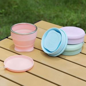 Portable Foldable Silicone Water <b>Cup</b> Collapsible BPA Free Travel Mug <b>Reusable</b> Leakproof Drinking <b>Cup</b> - Product Image 1