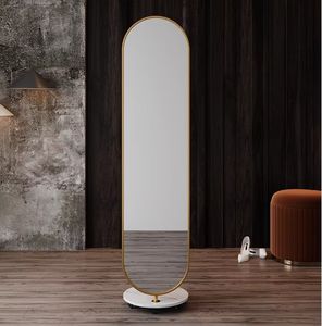 Specchio Ovale Personalizzabile in Lega di Alluminio da Pavimento a Soffitto <span class=keywords><strong>con</strong></span> <span class=keywords><strong>Appendiabiti</strong></span> per Casa/Hotel - Product Image 6