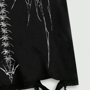 T-shirt Boxy Vintage Oversize Cropped Hip Hop pour Homme avec Impression Graphique Personnalisée de Haute Qualité, Grande Taille, Strass, Idéal pour l'Été - Product Image 3