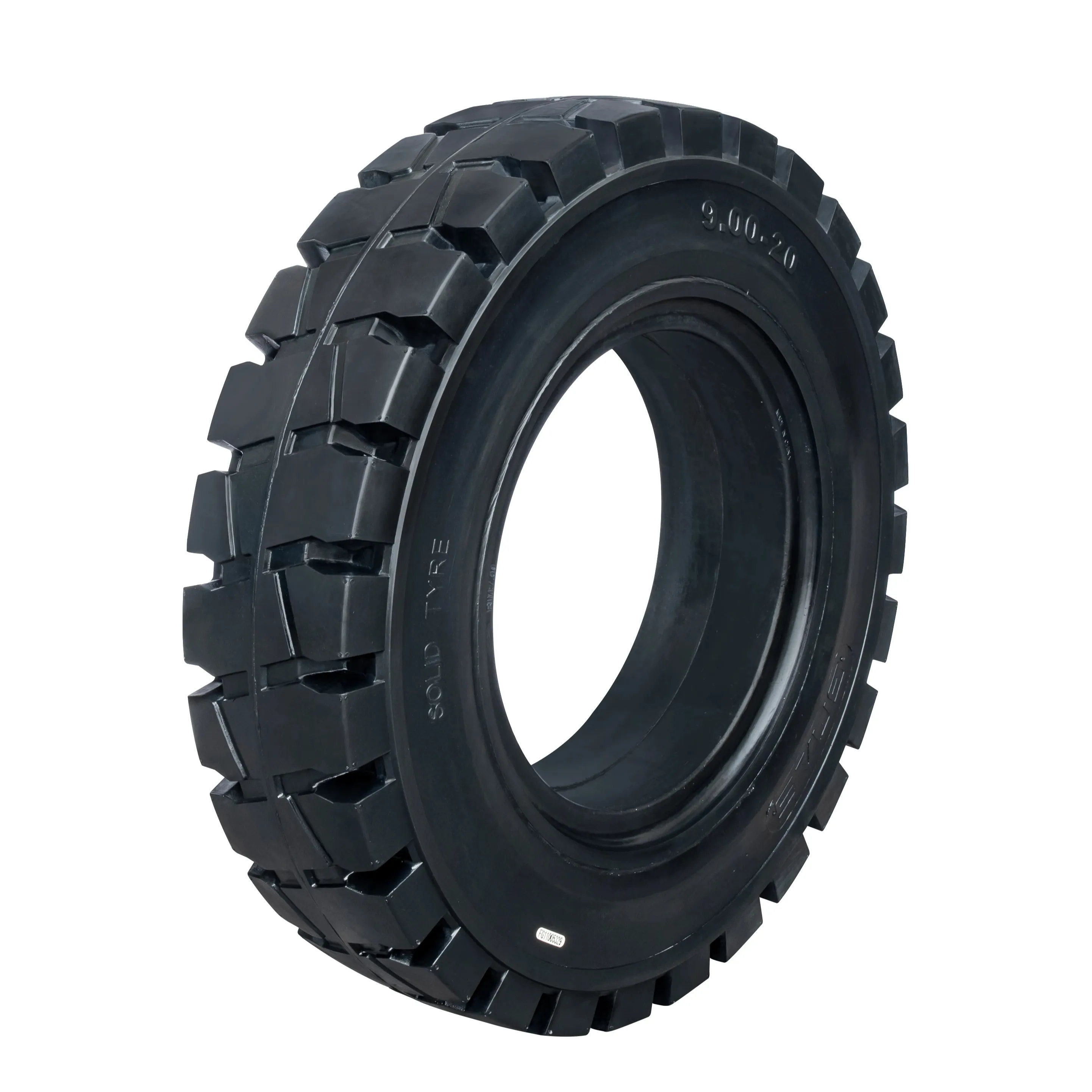 Super Quality Industrial Solid Forklift Tyre Rubber Tire Truck 9.00-20 B-102
