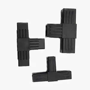 3A Factory Stock 3Way T-Shape Square Plastic Connector For Aluminum Square Tube