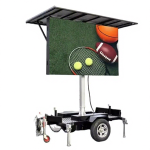 Écran LED mobile solaire P4 extérieur 2,24 m x 1,28 m pour panneau d'affichage, remorque d'affichage vidéo et d'information - Product Image 1