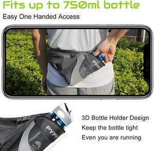 Free Sample Nylon Waterproof Sports Hydration Belt Bag Waist Pack Zipper Closure Candy Water Bottle Holder for Outdoor <b>Running</b> - Product Image 6
