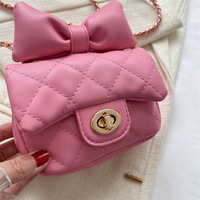 Sac à main mini matelassé de luxe avec nœud mignon, petit sac à bandoulière en cuir PU pour femme