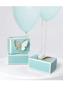 Boîte à bonbons pliable 3D en forme de papillon, vert menthe, en carton, cadeau carré, réutilisable, pour mariage, fête, décoration, <span class=keywords><strong>chocolat</strong></span>, vide - Product Image 3