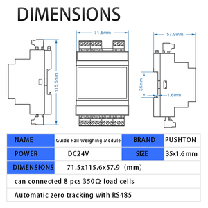 RS485 계량 송신기 모듈 절연 및 간섭 방지 Modbus RTU 통신 - Product Image 5