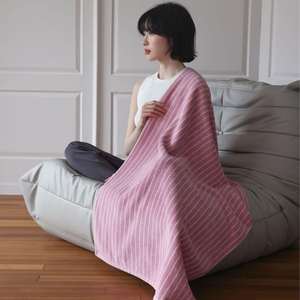 Toalla Facial de Algodón Tejido a Rayas, Altamente Absorbente, Suave, Cómoda, Transpirable, Hipoalergénica, Ecológica, Toalla de Baño de Lujo - Product Image 5