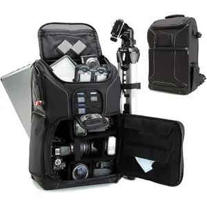 Tas punggung kamera SLR, ransel perjalanan nilon Digital antik untuk fotografi