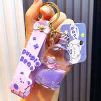 Chine usine Couple porte-clés personnalisé en gros porte-clés sac accessoires mignon ours dessin animé porte-clés avec pendentif avec breloque