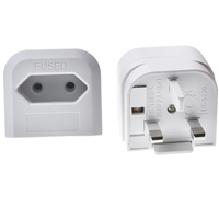 Adaptateur de voyage CEE7/7 européen vers Royaume-Uni, Arabie Saoudite, Émirats arabes unis, type G, avec fusible ABS et laiton 13A BS1363