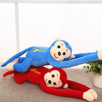 Peluche singe banane à bras longs Greenmart avec logo personnalisé, faible MOQ, en coton PP et maille, cadeau pour enfants, Saint-Valentin