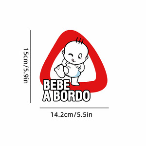 Pegatinas para Coche, Diseño de Bebé en el Coche, Decoración Impermeable con Impresión UV en PVC, Pegatinas Personalizadas para la Carrocería - Product Image 6