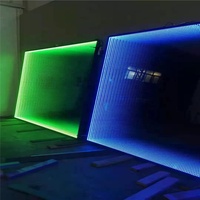 Miroir tunnel infini magique décoratif 3D sur mesure, jumbo, 2400*3200mm, en verre pour bars