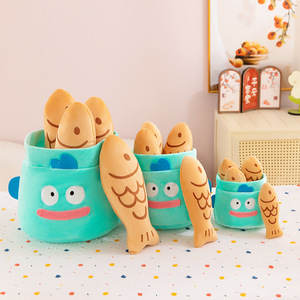 Peluche Poisson Mignon, Oreiller Taiyaki Frites, Poupée en Peluche Remplie de Coton PP - Product Image 5