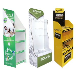 Custom Printed Eco-Friendly Foldable POS <b>Display</b> Rack Recyclable Cardboard Retail Floor Stand for Candy for POP Carton Portable - Product Image 1