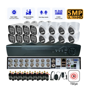 TSEye 16CH 5MP AHD DVR XVR Analog CCTV <b>Camera</b> Kit Full Color <b>Night</b> <b>Vision</b> Motion Detection Customized Logo Surveillance OEM - Product Image 1