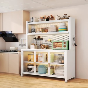 Meuble de salle à manger en acier sur mesure à 5 niveaux, buffet de salon au <span class=keywords><strong>design</strong></span> moderne, disponible en noir et blanc, mobilier de cuisine et de maison - Product Image 6