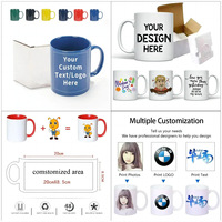 Vente en gros de tasses à café en céramique blanches unies de 11 oz, personnalisables avec impression, pour la sublimation, pour une utilisation promotionnelle ou comme cadeau