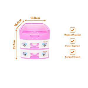 Mini Armario de Almacenamiento de PP con Tapa Abatible, Caja de Almacenamiento Apilable de 3 Cajones para Armario, Cocina y Baño - Product Image 4