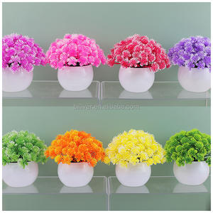 צמחים עציצים מלאכותיים לבית משרד וקישוט השינה קישוטים קטנים פרחים מלאכותיים פרח צמח פלסטיק - Product Image 5