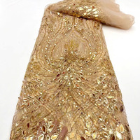 Encaje De Lenteleillas Rosa Broderie Paillettes Dentelle Laser Paillettes Tissu Irisé Rose Paillettes Dentelle pour Robes de Soirée