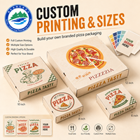Boîte à pizza personnalisée 10 12 16 pouces, boîte à pizza pliante en carton ondulé blanc sur mesure, boîtes à pizza à emporter