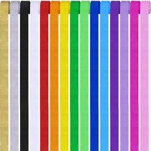 Papel Crepé Biodegradable, Suave, Resistente y Elástico para Manualidades Florales, Rollos de Papel Crepé Arrugado para Colas de Cometas, Festivales y Eventos - Product Image 2