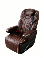 Siège de capitaine électrique réglable haut de gamme pour camping-car avec support pour les jambes et accoudoirs, siège de modification automobile