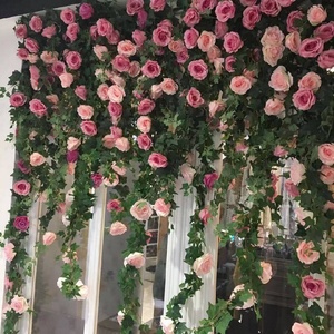 Nouvelle Collection : Plantes Murales Artificielles Réalistes – Vigne <span class=keywords><strong>de</strong></span> Roses Décorative Murale Très Demandée - Product Image 1