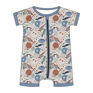 Pakaian Bayi Grosir Butik Pakaian Anak-Anak Pola Halloween Lucu untuk Bayi Baru Lahir Piyama Bambu Anak Perempuan Pakaian Grosir untuk Anak-Anak - Product Image 2