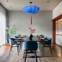 Lanterne suspendue en forme de lotus chinois, imperméable, décorative, lumineuse, pour jardin, salon de thé, terrasse