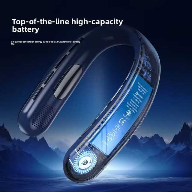 Cross-border New Style Halter Fan Lazy Fan Outdoor Sports Handheld Lithium Battery Powered Portable Bladeless Neck-Hanging Mini