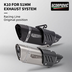 Tuyau d'échappement universel 51mm pour Z400 Z900 MT09 <span class=keywords><strong>MT07</strong></span> R3 NANJA400 K10 <span class=keywords><strong>Silencieux</strong></span> de queue de moto avec Db Killer - Product Image 6