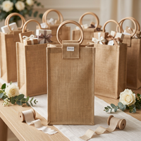 Produsen Tas Hadiah Jute Serat Alami Tas jute hadiah yang dapat digunakan kembali untuk hadiah Tas Kemasan Branding Kustom Grosir