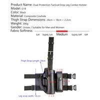 Sarung Pistol Kydex Taktis Tersembunyi OWB untuk Paha, Lepas Cepat untuk Penggunaan Luar Ruangan