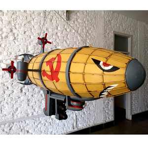 Décoration suspendue au plafond en forme de grande maquette d'airship <span class=keywords><strong>Kirov</strong></span> en fer vintage pour bar, restaurant, style industriel, décoration intérieure artistique - Product Image 2