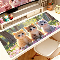 Tapis de souris XXL imprimé chaton, couverture complète du bureau, grand tapis de bureau pour clavier et souris